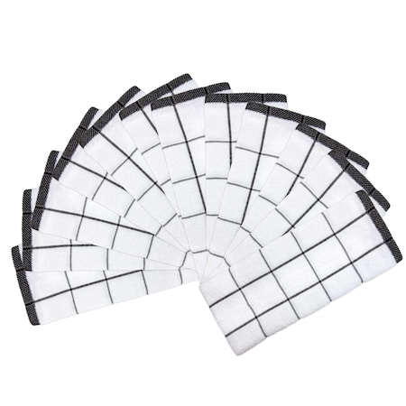 Monarch Brands Cooks Linen Kitchen Towels, 15in x 25in , Black, 144PK KT-BLACK-CS